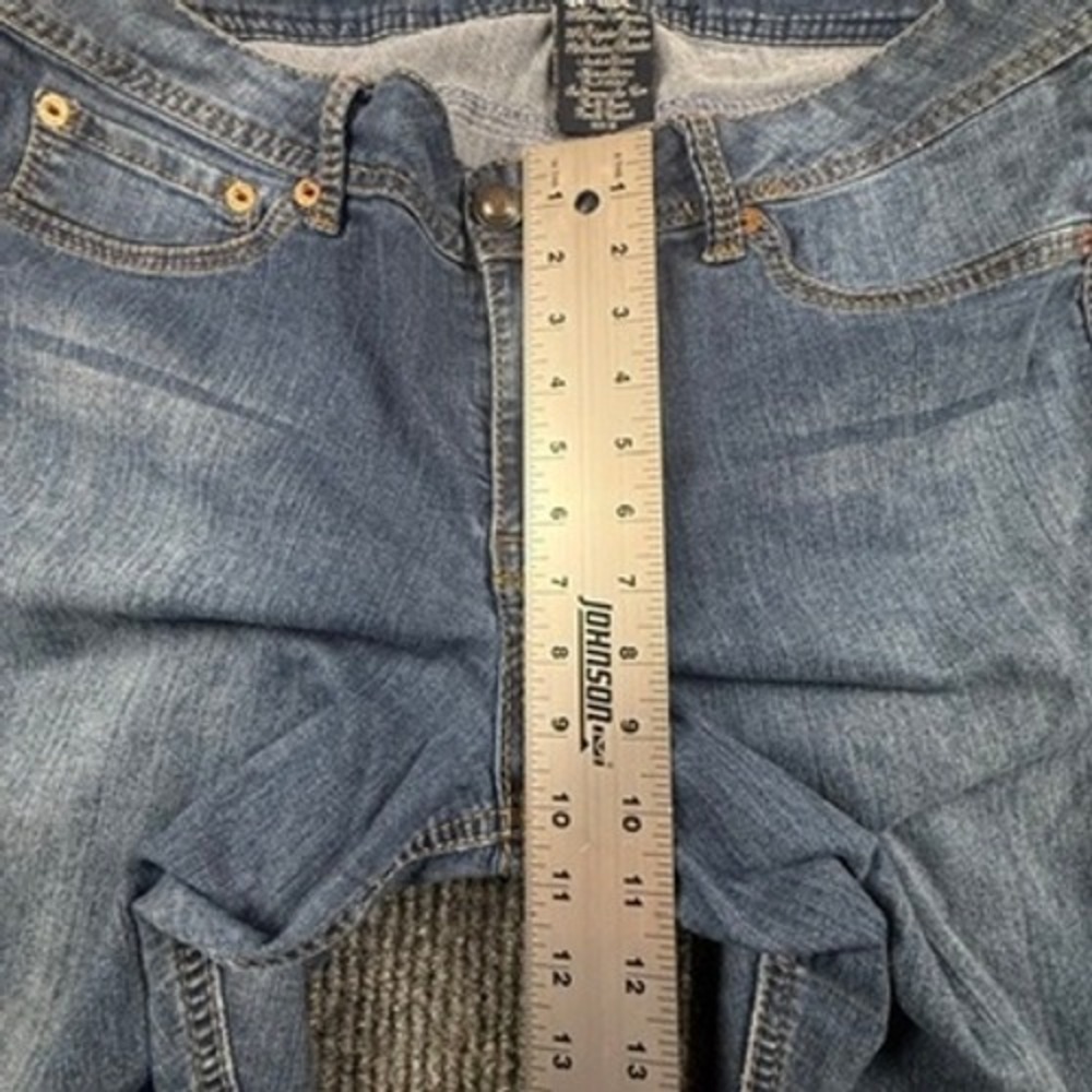 Source of Wisdom Slim Bootcut Jeans Womens 18 Blue Medium Wash Stretch Denim - Picture 11 of 15
